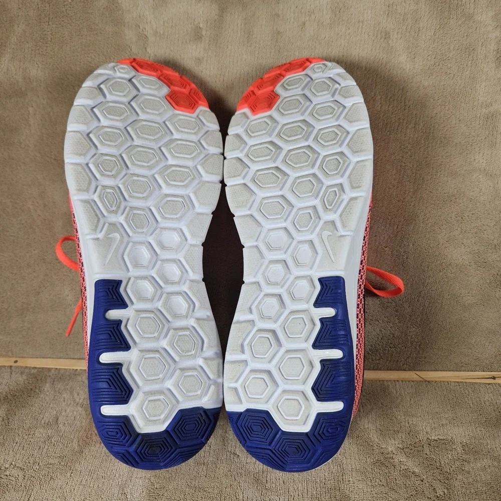 Nike Flex Experience RN 6 Womens 9 Running Shoes Sunset Glow and Blue Fox
